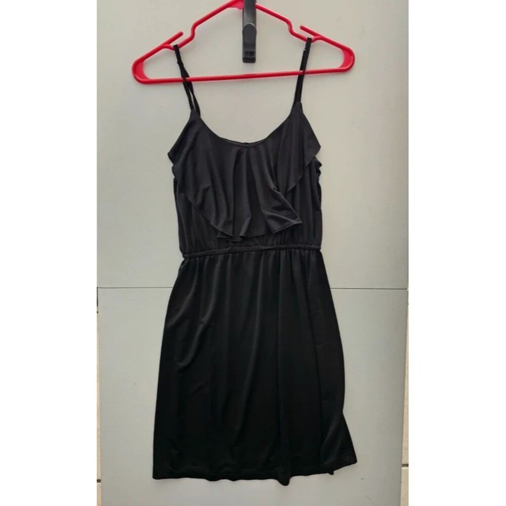 Rue21 Black Ruffle Chest Cami Mini Dress S